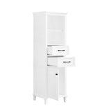 Merryfield 20 in. W x 16 in. D x 65 in. H Floor Linen Tower in White - Super Arbor