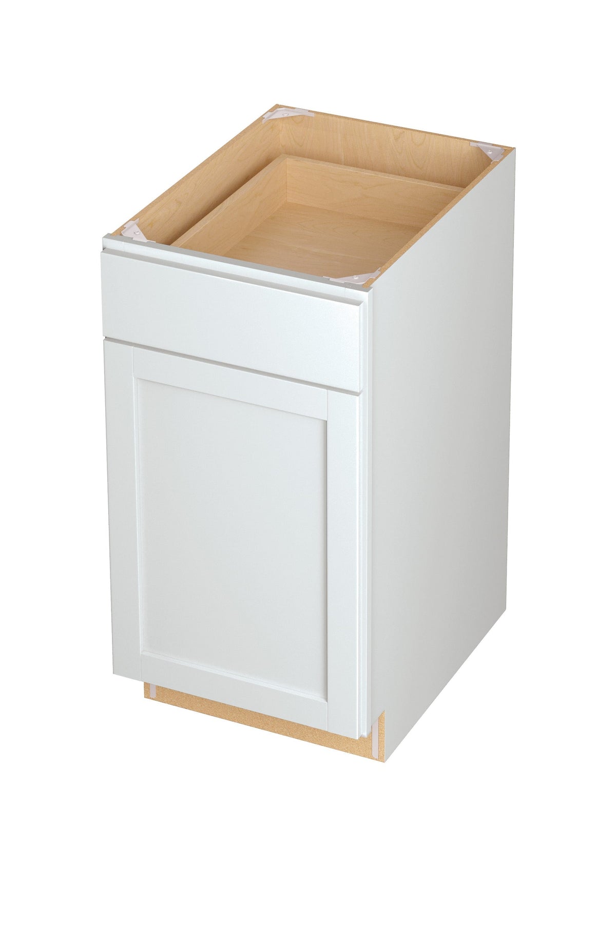 Diamond NOW Arcadia 18-in W x 35-in H x 23.75-in D White 1-Drawer Pull-out Wastebasket Base Fully Assembled Cabinet (Recessed Panel Shaker Style)