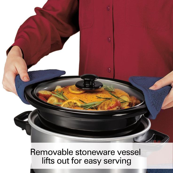 4 Qt. Stainless Steel Slow Cooker with Built in Timer