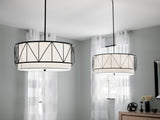 Kichler Birkleigh 4-Light Black Transitional Drum Medium Hanging Pendant Light