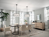 Kichler Birkleigh 4-Light Black Transitional Drum Medium Hanging Pendant Light