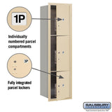 3700 Horizontal Series 3-Parcel Locker Recessed Mount Mailbox - Super Arbor