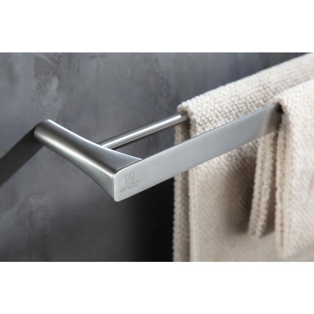 Caster 3 Series 20 in. Double Towel Bar in Brushed Nickel - Super Arbor