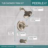 Single-Handle 1-Spray Tub and Shower Faucet in Brushed Nickel (Valve Included) - Super Arbor