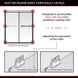Everly 60 in. x 58-1/8 in. Traditional Semi-Frameless Sliding Bathtub Door in Bronze and 1/4 in. (6mm) Rain Glass - Super Arbor