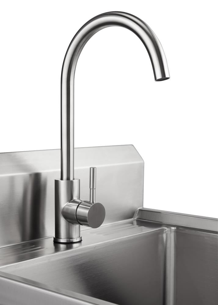 TRINITY 304 Grade Stainless Steel Freestanding Utility Tub with Faucet