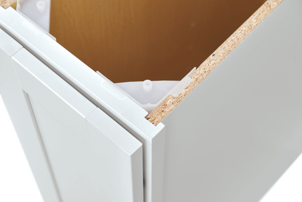 Diamond NOW Arcadia 9-in W x 35-in H x 23.75-in D White Base Fully Assembled Cabinet (Recessed Panel Shaker Door Style)
