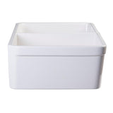 Decorative Lip Farmhouse Apron Fireclay 32 in. Double Basin Kitchen Sink in White
