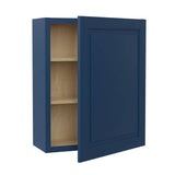 Home Decorators Collection Grayson 21 in. W x 12 in. D x 30 in. H Assembled Plywood Wall Kitchen Cabinet in Mythic Blue with Soft Close