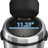 iTouchless 18-Gallon Stainless Steel Metal Touchless Trash Can with Lid