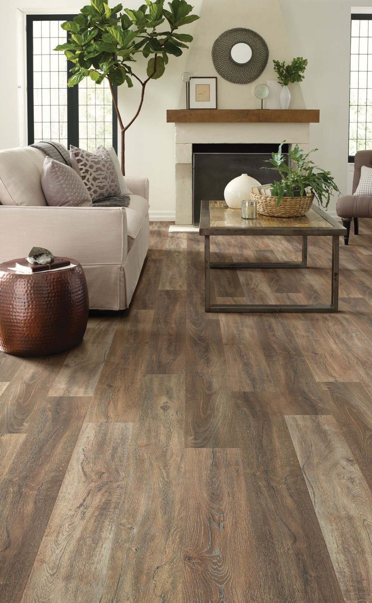 Shaw Parallax HD Plus Poised 7-in Wide x 8-mm Thick Waterproof Luxury Vinyl Plank Flooring (18.91-sq ft)
