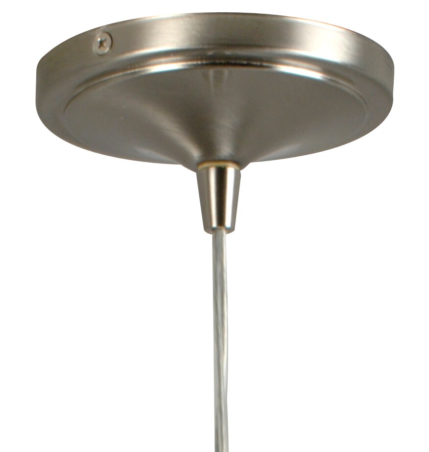 Portfolio Nickel Transitional Teardrop Pendant Light, Mix and Match Mini, 63-in Max Height