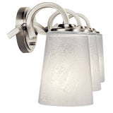 Kichler Oxby 24.5-in 3-Light Brushed Nickel Modern/Contemporary Vanity Light