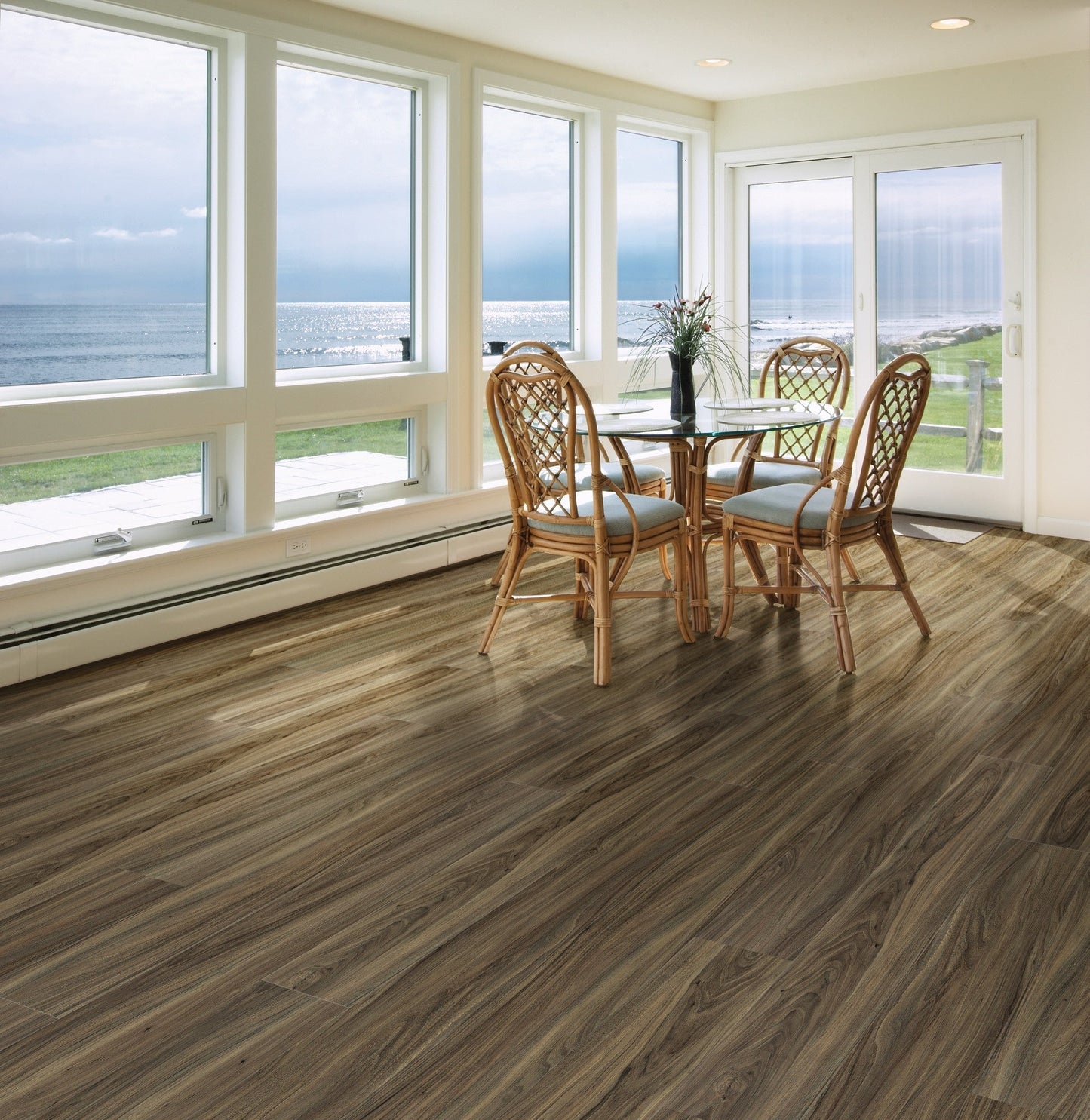 Shaw Floors Shaw Newcastle Chateau Walnut Brown 12-mil x 7-in W x 48-in L Waterproof Interlocking Luxury Vinyl Plank Flooring (18.68-sq ft/ Carton)