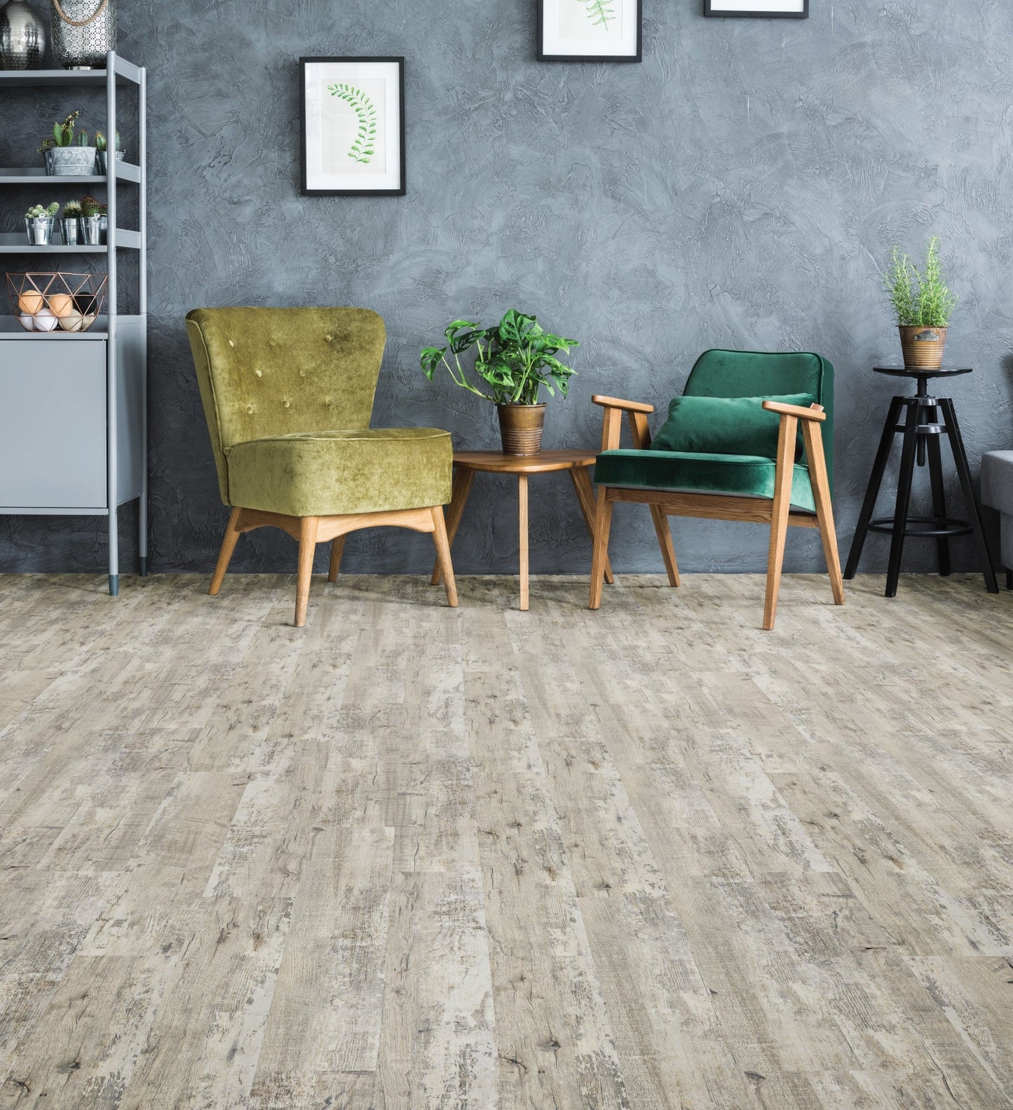 Shaw Newcastle Drawbridge 7-in Wide x 4-4/5-mm Thick Waterproof Interlocking Luxury Vinyl Plank Flooring (18.68-sq ft)