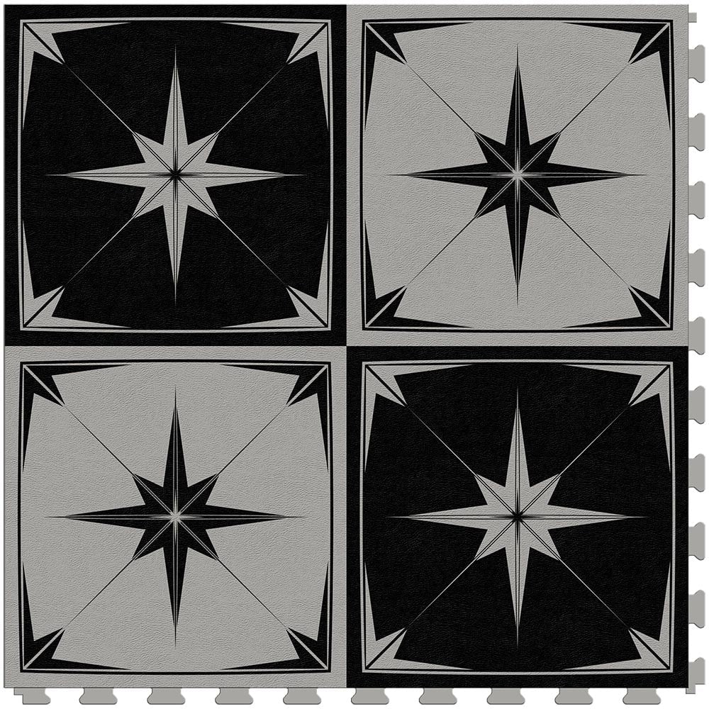 Perfection Floor Tile Geo Collection Astral Gray/Satin 20-in x 20-in Water-Resistant Interlocking Luxury Vinyl Tile Flooring (16.7-sq ft/Carton)