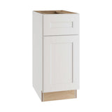 Diamond NOW Arcadia 12-in W x 35-in H x 23.75-in D Truecolor White Door and Drawer Base Stock Cabinet