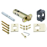 Classic Rosette 2-3/4 in. Backset Unlacquered Brass Privacy Bed/Bath Round Clear Crystal Glass Door Knob - Super Arbor
