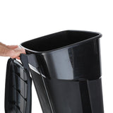 Blue Hawk 32-Gallon Black Plastic Wheeled Trash Can with Lid