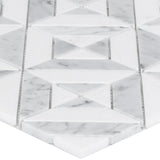 Satori Venatino Parquet 12-in x 12-in Polished Natural Stone Marble Look Mosaic Floor and Wall Tile (0.95-sq. ft/ Piece)