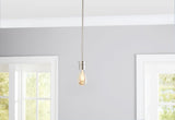 Portfolio Brushed Nickel Transitional Cylinder Pendant Light