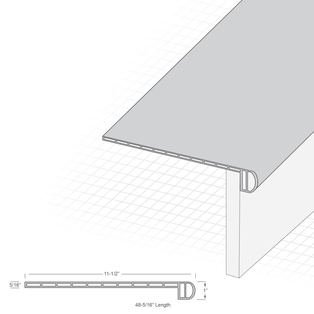Cali Bamboo Shadowed Oak Vinyl Stair Tread, 11.5 in x 48.31 in