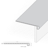 Cali Bamboo Gray Ash Vinyl Stair Tread — Classic, 11.5 in x 48.03 in