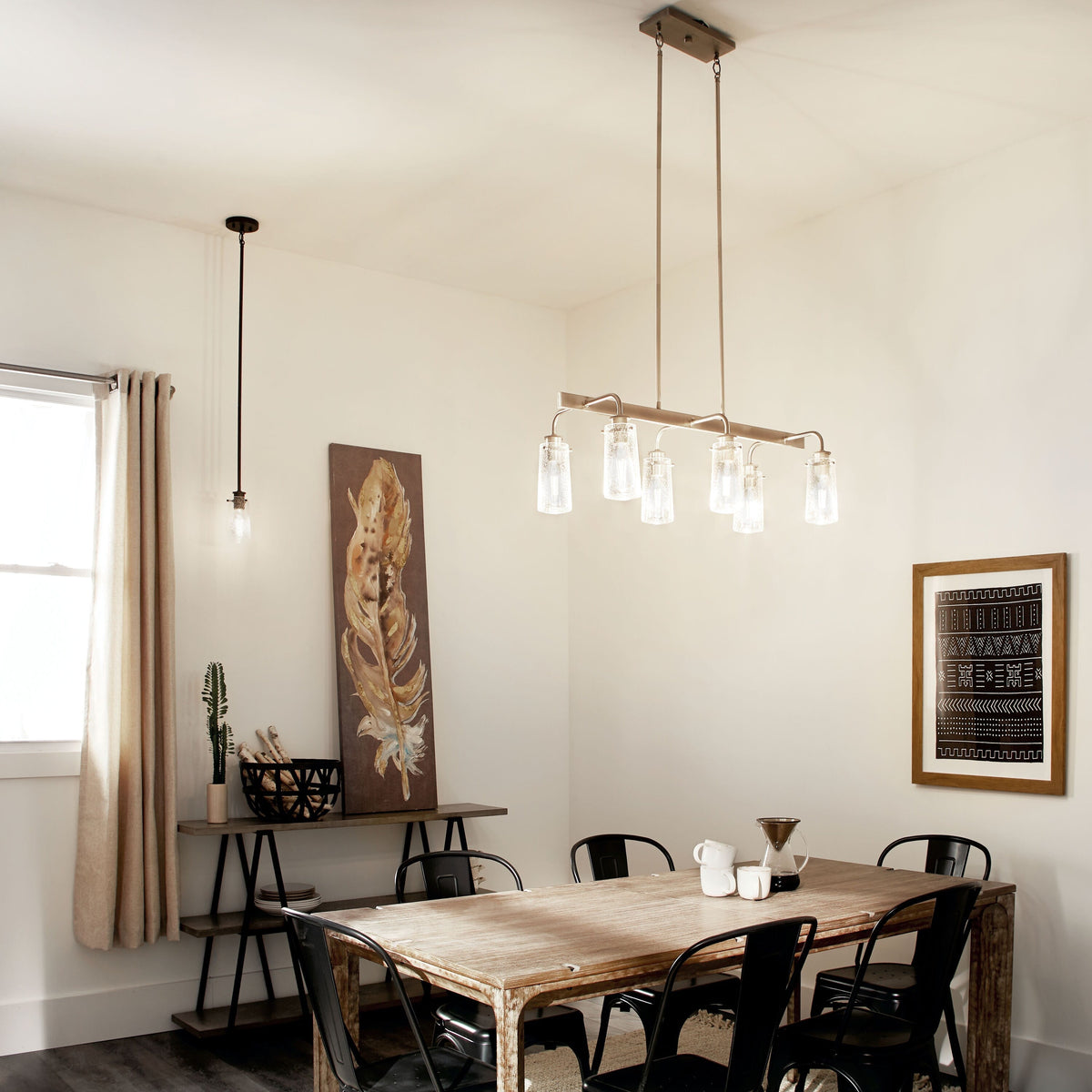 Kichler Braelyn 6-Light Pewter Farmhouse Chandelier