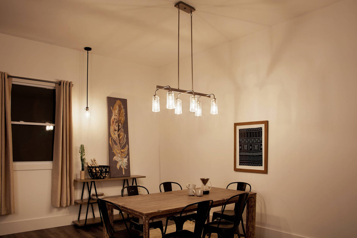 Kichler Braelyn 6-Light Pewter Farmhouse Chandelier
