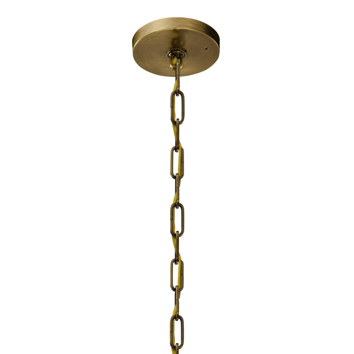 Kichler Abbotswell 6-Light Natural Brass Traditional Lantern Large Hanging Pendant Light