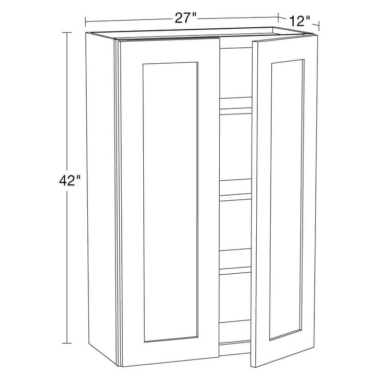 Home Decorators Collection Newport 27 in. W x 12 in. D x 42 in. H Assembled Plywood Wall Kitchen Cabinet in Cinnamon with Soft Close