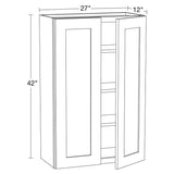 Home Decorators Collection Newport 27 in. W x 12 in. D x 42 in. H Assembled Plywood Wall Kitchen Cabinet in Cinnamon with Soft Close