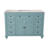 Hamilton Shutter 49-1/2 in. W x 22 in. D Bath Vanity in Ivory with Granite Vanity Top in Grey - Super Arbor