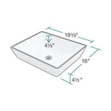 MR Direct Porcelain Vessel Sink in White with 731 Faucet and Pop-Up Drain in Brushed Nickel