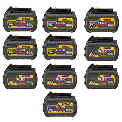 FLEXVOLT 20-Volt/60-Volt MAX Lithium-Ion 6.0Ah Battery Pack (10-Pack) - Super Arbor