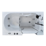 45.75 in. Walk-In Whirlpool Bathtub in White with 1.6 GPF Single Flush Toilet - Super Arbor
