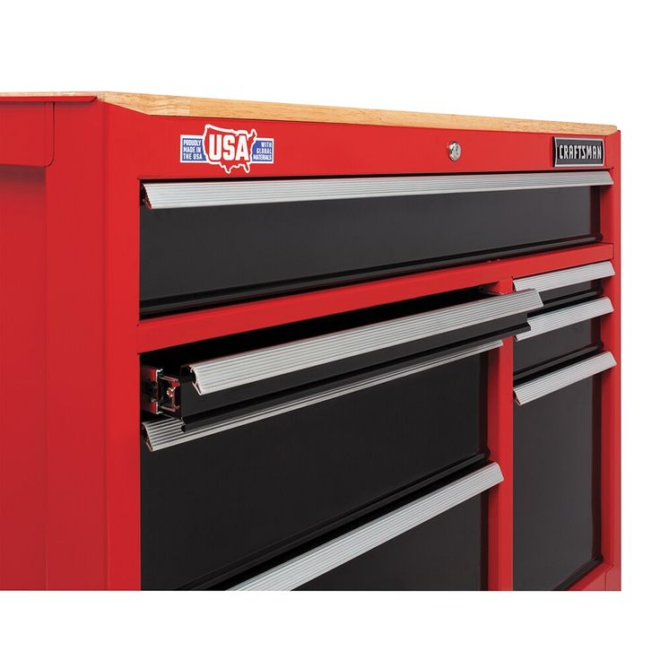 CRAFTSMAN 2000 Series 41-in W x 35-in H 7-Drawer Steel Rolling Tool Cabinet (Red)