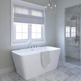 Catania 68 in. Acrylic Flatbottom Whirlpool Bathtub in White - Super Arbor
