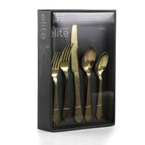 Zambezi 5-Piece Gold Hammer Texture Stainless Steel Flatware Set (Service for 1)
