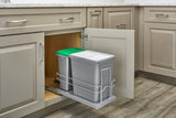 Rev-A-Shelf 5SBWC-815S-1 Dual Bin 8/15-Liter Plastic Soft-Close Pull-Out Trash & Recycling Can