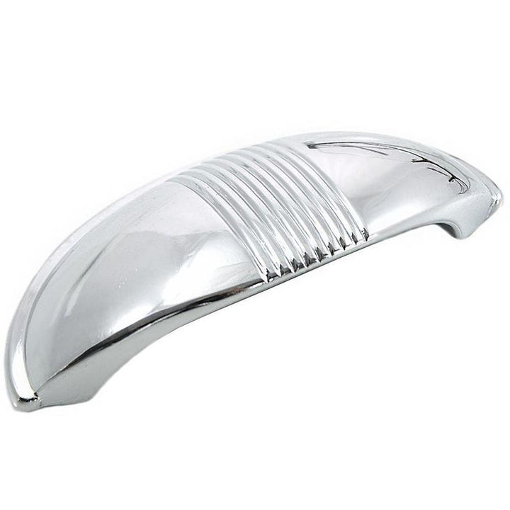 2 in. Center-to-Center Polished Chrome Striped Cup Pull