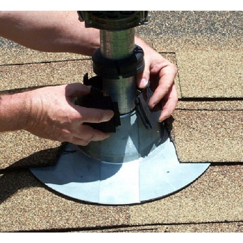 All Style Small Retro-Split Storm Collar Umbrella Flashing for Nominal Pipe Size 2 in. Dia (2.375 in. O.D.) Round Pipe - Super Arbor