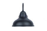 Project Source Barn Light 2-Pack 9.45-in H Matte Black Hardwired Outdoor Wall Light, Medium Base (E-26)