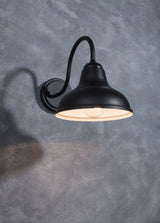Project Source Barn Light 2-Pack 9.45-in H Matte Black Hardwired Outdoor Wall Light, Medium Base (E-26)