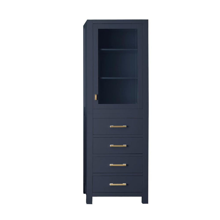 Avanity Modero 24-in x 71-in x 20-in Navy Blue Wood Freestanding Soft Close Linen Cabinet