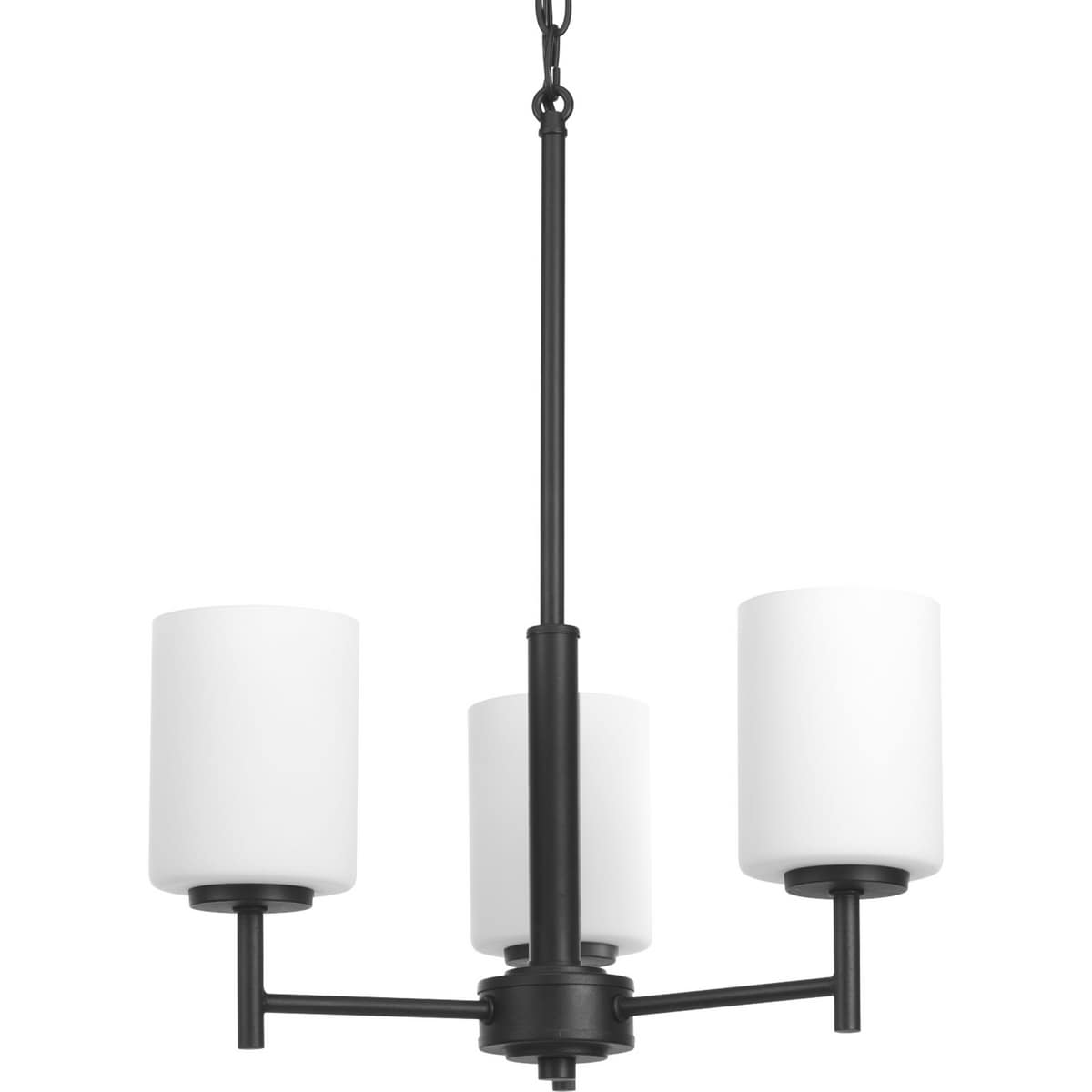 Progress Lighting Replay 3-Light Black Modern/Contemporary Chandelier
