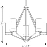 Progress Lighting Elevate 5-Light Brushed Bronze Modern/Contemporary Chandelier
