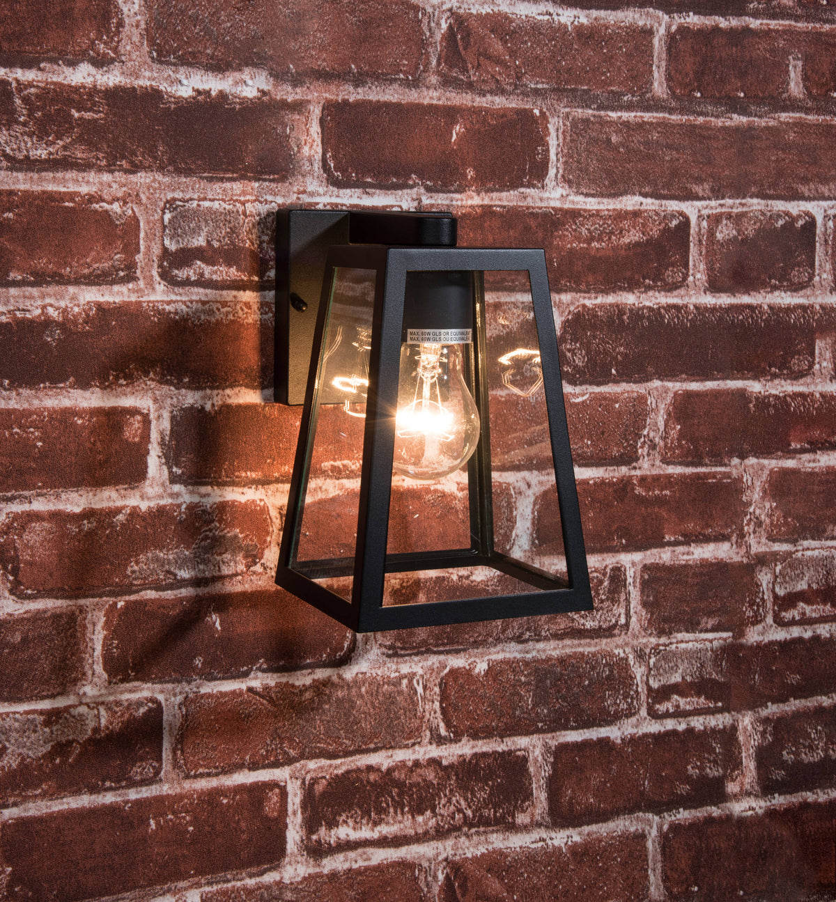Project Source 2-Pack 8.5-in H Matte Black Outdoor Wall Lantern, Medium Base (E-26)