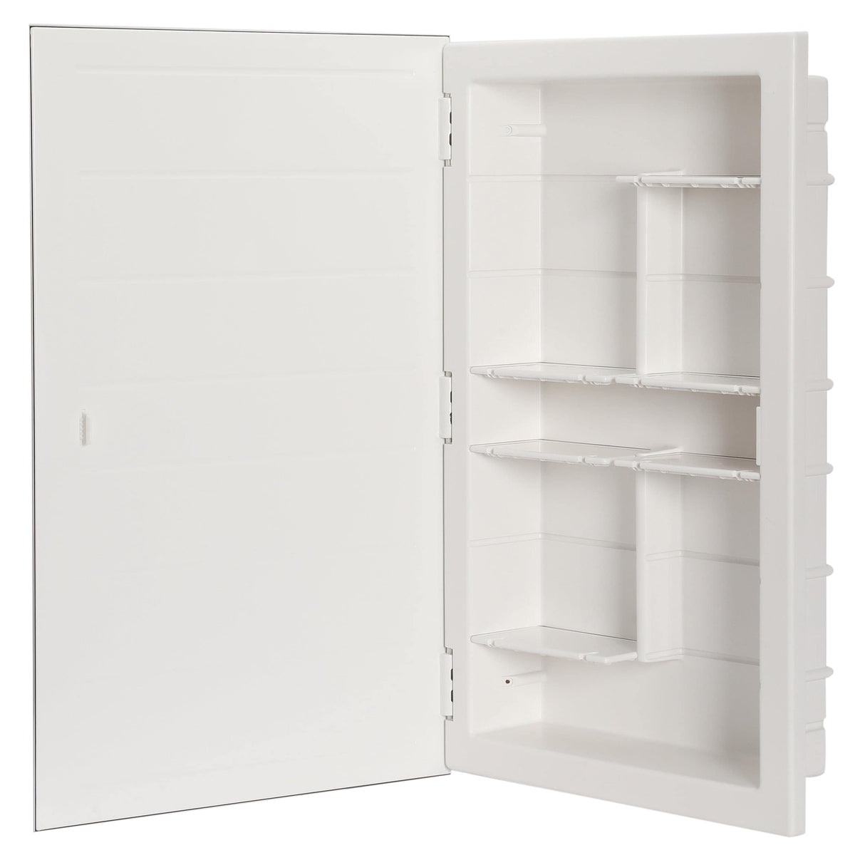 Zaca Capella 16-in x 26-in Recessed Mount White Mirrored Medicine Cabinet