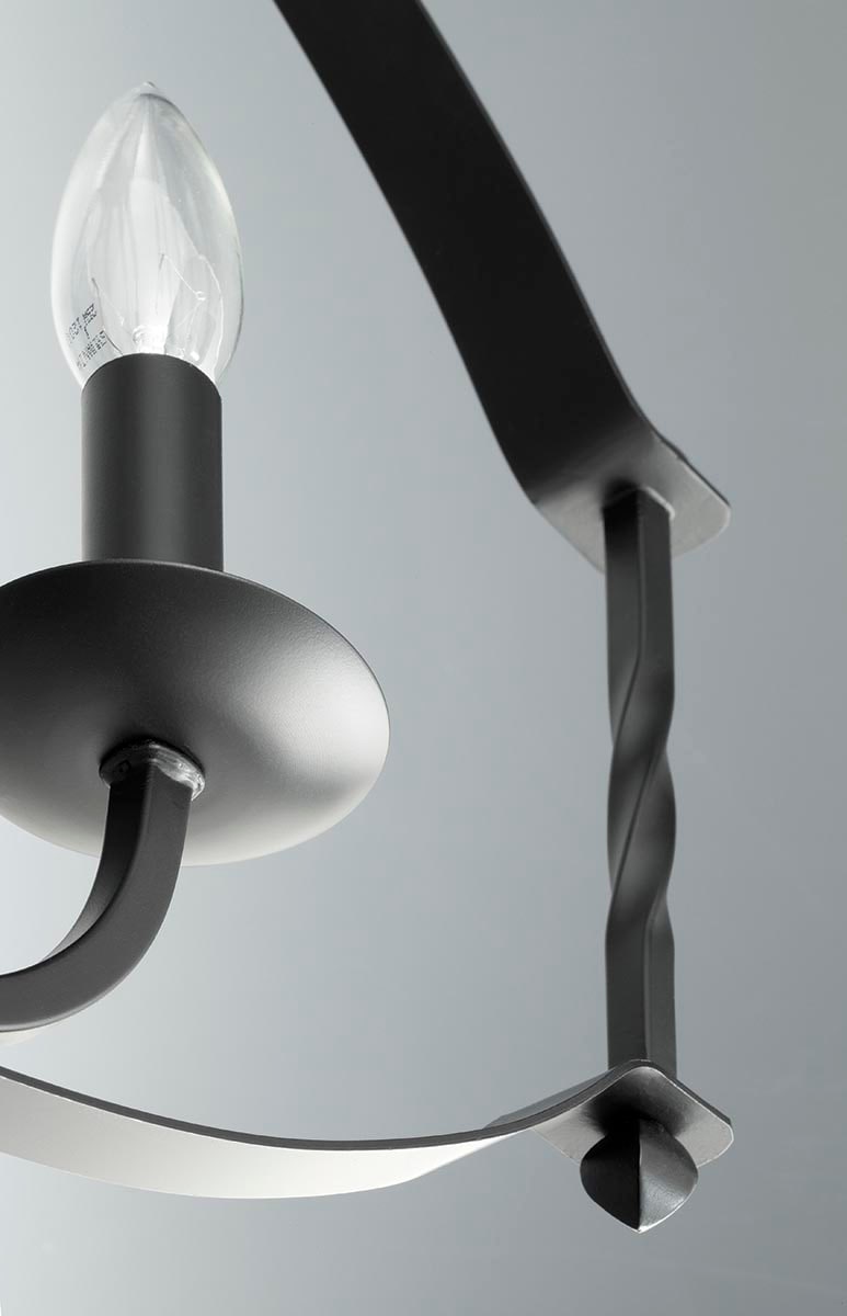 Progress Lighting Greyson 6-Light Black Rustic Chandelier